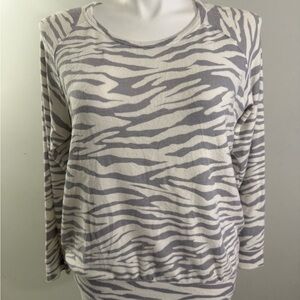 Buffalo David Bitton Gray and White Sweater